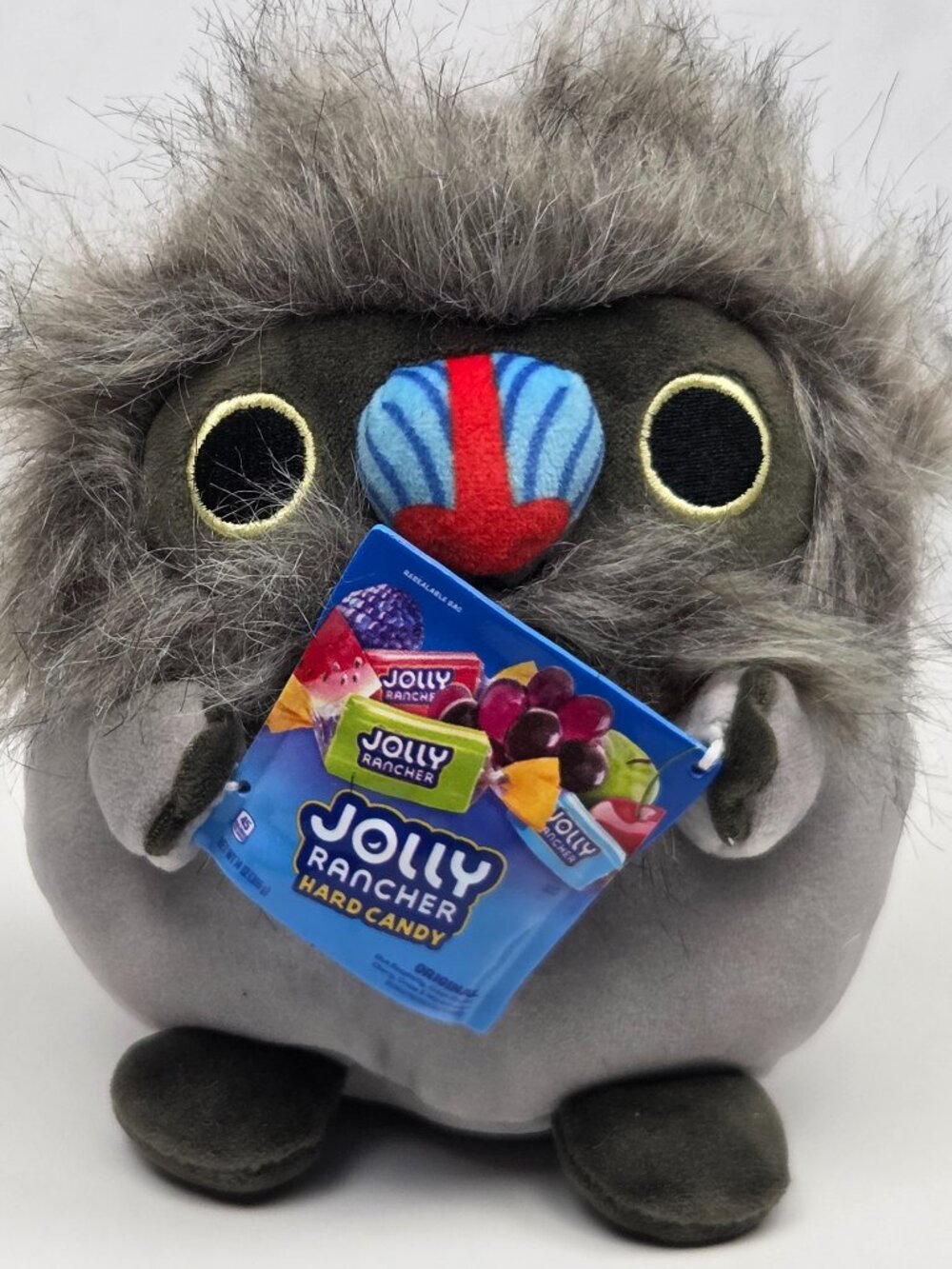 ZURU Snackles Jacob Mandrill Plush Stuffed Animal with Jolly Rancher 5"
